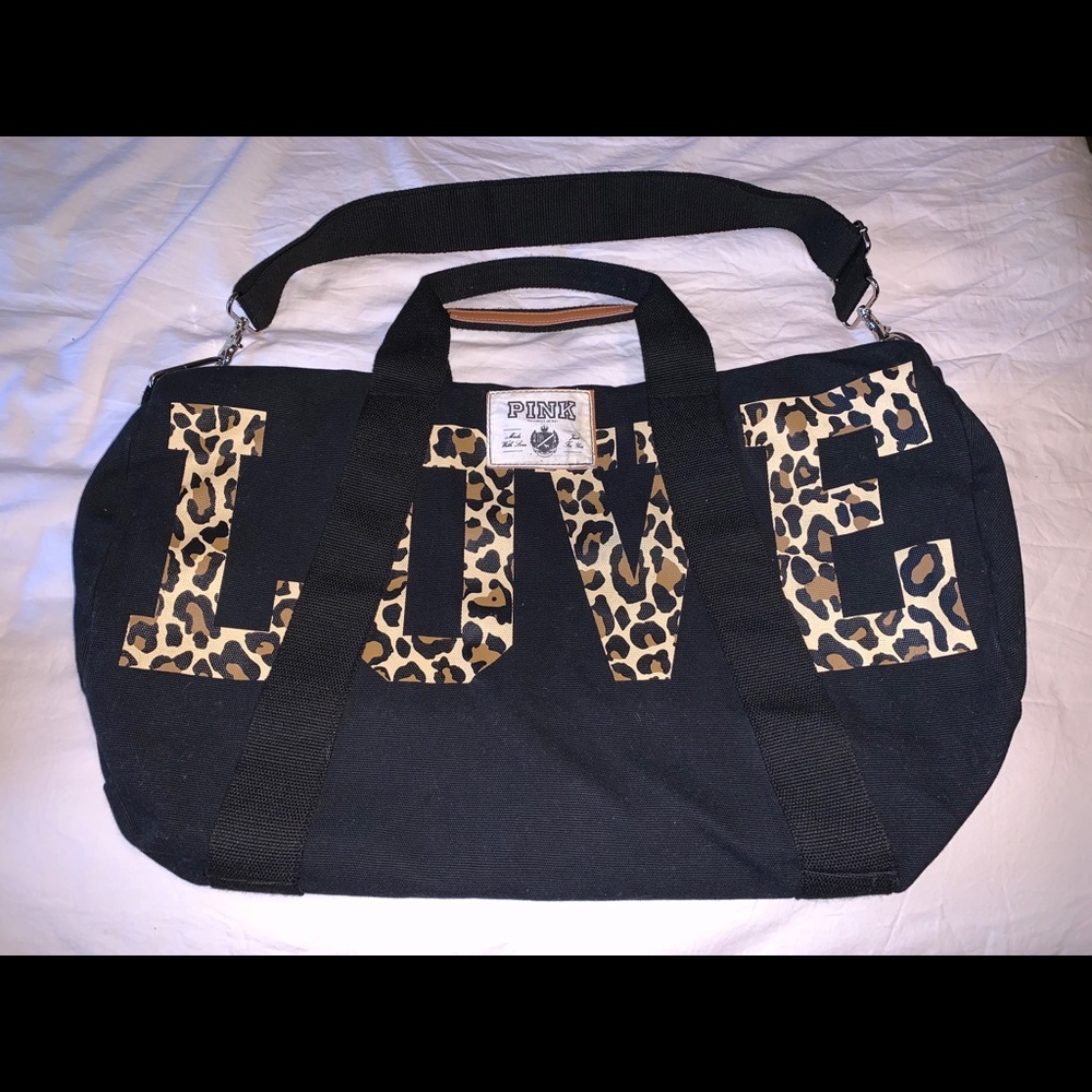 Victoria’s Secret PINK Leopard duffel bag